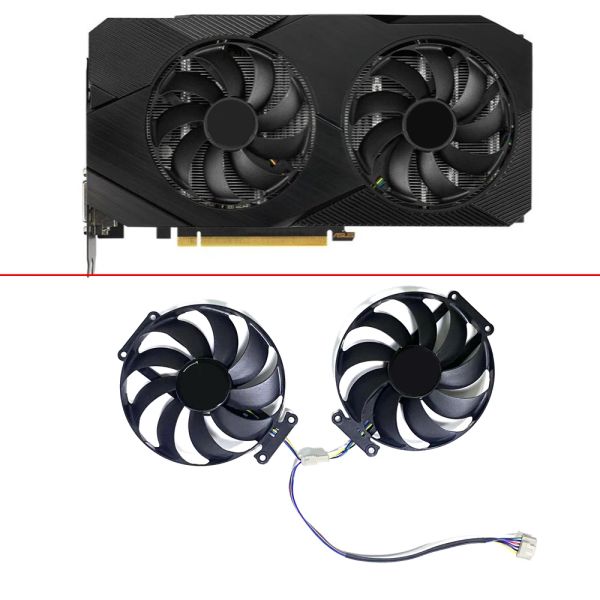 Pads Original Nouveau ventilateur GPU T129215BU 6PIN RTX 2060 pour ASUS DUALRTX 2060O6GEVO FAN BEPLACE DE CARTE GRAPHICAL