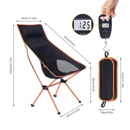 Padons chaise de camping portable en plein air oxford tissu pliant allonger le siège de camping pour la pêche BBQ Festival Piquent plage ultra-légère chaise