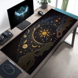 Tapis de souris surdimensionné, tapis de souris de jeu Starburst Tapis de table gothique Tapis de table XL Constellation Grand tapis de table Tapis de souris Dark Academy