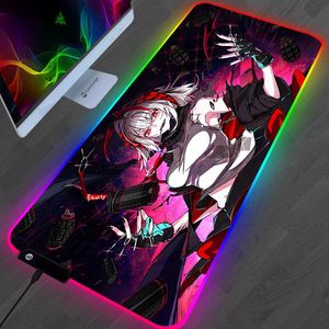 Pads Pc Gamer tapis de souris de jeu complet Anime RGB Arknights Mausepad tapis Varmilo tapis de bureau accessoires de joueurs souris claviers ordinateur