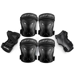 Pads engranaje protector 6pcs/set patinador de patineta patinaje profesional almohadillas de rodilla de codo Protector de mano de muñeca para adultos y niños