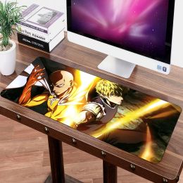 Almohadillas SIANCS 70x30cm Grande ONE PUNCHMAN alfombrilla de ratón XL Gran alfombrilla de ratón de Anime japonés Gaming gamer alfombrilla de ratón profesional Saitama Genos