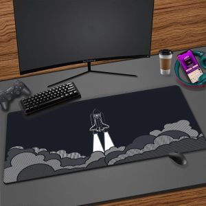 Pads Space Grand tapis de souris Anime Gamer mignon Kawaii XXL tapis de souris de jeu en caoutchouc noir bord de verrouillage grand mode ordinateur portable tapis de bureau