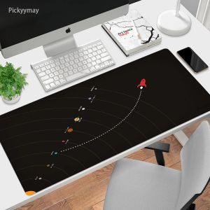 Pads Univers spatial Système solaire grande taille PAD REFASSIQUE PC PC PC ORDONNANT MOUSEPAD BURAT Play Mats de verrouillage Tapis de souris Tapis