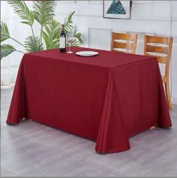 Almohadillas mantel rectangular mesa satinada ropa de cama de poliéster lavable mantenente de mesa resistente