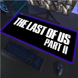Pads The Last of US RGB Gaming XXL Mouse Pad Gran Borde de Bloqueo Velocidad PC Gamer LED Mouse Pad Soft Laptop Notebook Mat para CSGO