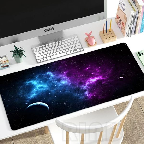 Pads Universe Mouse Pad Gaming Mousepad Gamer Gamer Mouse Mate Keyboard tapis de bureau Space XXL 90x40cm Mat de bureau pour les souris informatiques