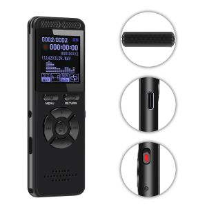 Pads Vandlion V65 32GB digitale spraakrecorder met afspeelaudio -opname voor lezingen dictafoon geluidsrecorder met wachtwoord