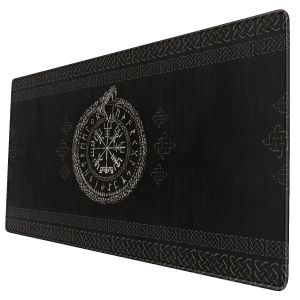 Pads Vegvisir Met Ouroboros En Runen Viking PC Bureau Mat Muismat Viking Valhalla Grote Gaming Rubber Gamers muismat