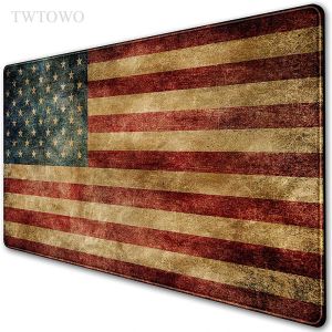 Alfombrillas Vintage con bandera americana, alfombrilla para ratón para videojuegos XL HD, nueva alfombrilla grande para ratón XXL, alfombrilla para ratón, alfombrilla para mesa de ordenador de oficina, alfombrilla para ratón