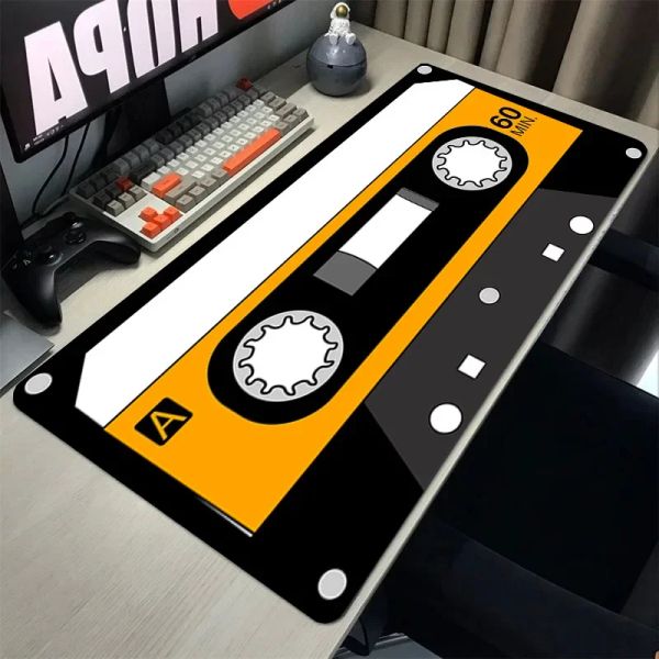 Almohadillas Vintage Cassette Cinta De Música Alfombrilla De Ratón De Computadora Alfombrilla De Escritorio De Velocidad Alfombrilla De Ratón Accesorios para Juegos Teclado Alfombrillas para Gabinete Pc Xxl Rgb