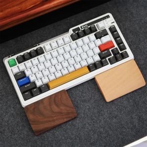 Pads Walnoot Houten Toetsenbord Polssteun Ergonomische Kantoor Gaming PC Bureaumuis Handguard Polssteun Ondersteuning beschermer hand Polssteun