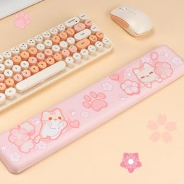 Coussinets repose-poignet clavier Sakura chat accessoires de bureau d'ordinateur tapis de bureau Table de joueur pour configuration de jeu sur Pc Mause Ped Pc Gamer complet
