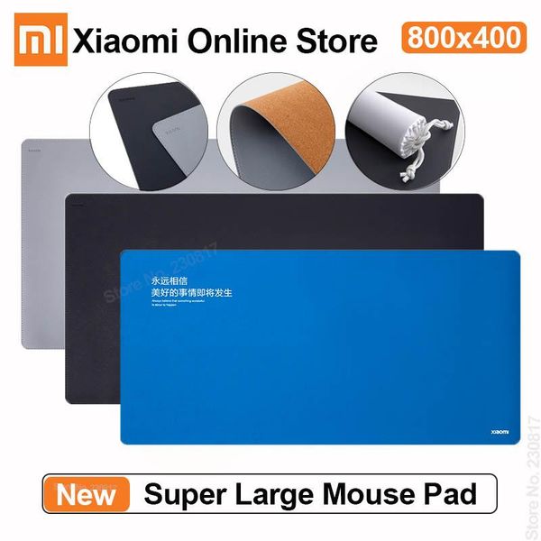 Almohadillas Xiaomi Super Gran Material Doble Pad, Desk Touch Touch Natural Rubber Nonslip Water IMPRINTY ANTRIPTY 800X400 MATA DE MOUSO