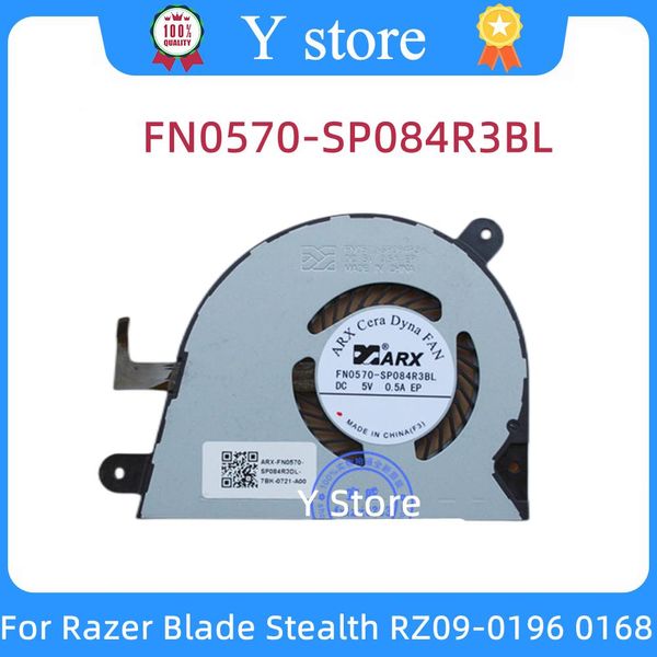 PADS Y Store CPU Fans de refroidissement pour Razer Blade Stealth RZ090196 RZ090168 Fan de radiateur de refroidisseur d'ordinateur portable FN0570SP084R3BL SP084R3DL