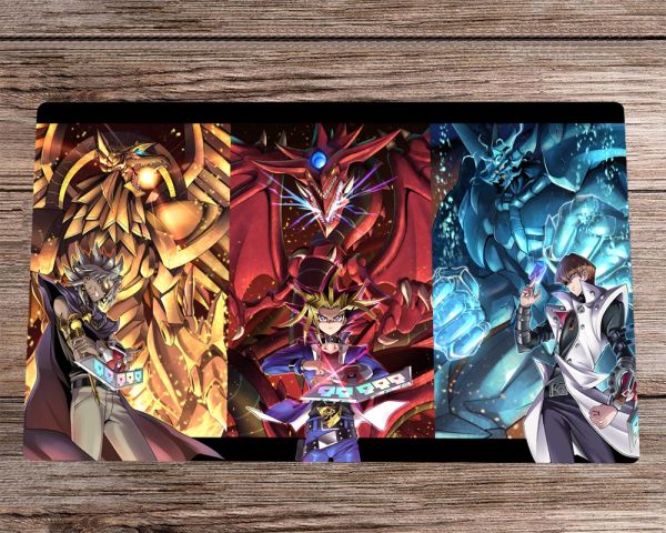 Pads YuGiOh CCG TCG Playmat Dark Marik The Winged Dragon Anime Trading Card Game Mat Bolsa gratis Alfombrilla de escritorio antideslizante Alfombrilla para ratón 60x35 cm