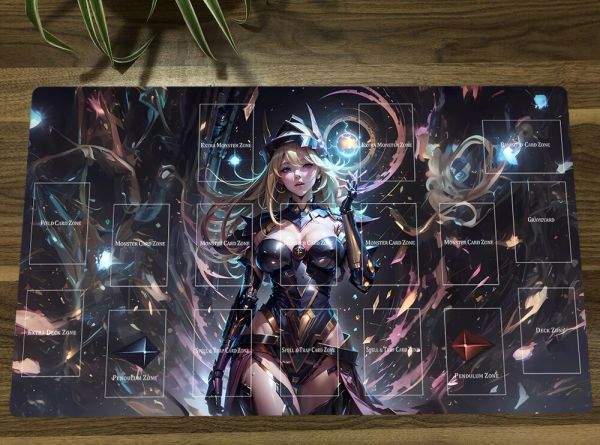 Pads Yugioh Dark Magicic Girl TCG CCG Mat Trading Card Game Mat Playmat Table Bureau jouant à Mat Mouse Pad 60x35cm Sac gratuit