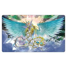 Pads Yugioh Diy Playmat Dragon Crystal Beast Board Game Card Game Mat TCG CCG Anime Mouse Pad Custom Desk Mat Zones Bag60x35cm