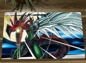 Pads YuGiOh Elemental HERO Flame Wingman TCG Mat Anime Trading Card Game Mat CCG Speelmat Bureau Mat Muismat 60x35 cm Gratis Tas