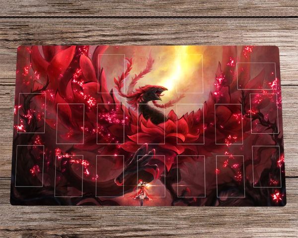 Plaquettes YuGiOh!Tapis de jeu TCG CCG Akiza Izinski, tapis de jeu de cartes Dragon Rose noir, sac de Zones, tapis de bureau en caoutchouc antidérapant, tapis de souris 60x35cm