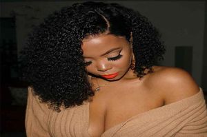 Paff Afro Kinky Curly Wig Pixie Cut Short Bob Wig Lace Front Haren Haarpruiken Glueless Full Lace Pruik PREPLUCKED4695441