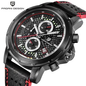 Pagani Design Fashion Blue Big Dial Military Sport Watch Men Quartz polshorloge Luminous Chronograph Clock Men Reloj Hombre