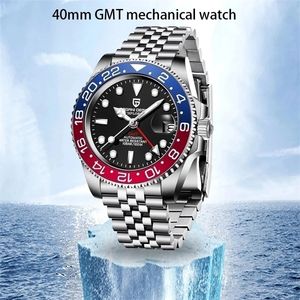 Pagani Design GMT Horloges 40mm Roterende Bezel Heren Mechanische Horloge Sapphire Glass Top BR00M Waterdichte Watch Business Men 220407