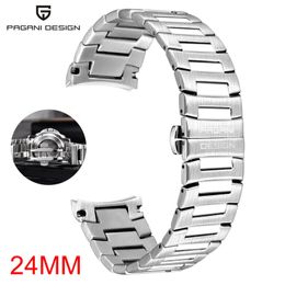 Pagani Design Office Office Original Watch 316L Band en acier inoxydable Bracelet Silver Jubilee Largeur de 24 mm Watch Diving imperméable 240520