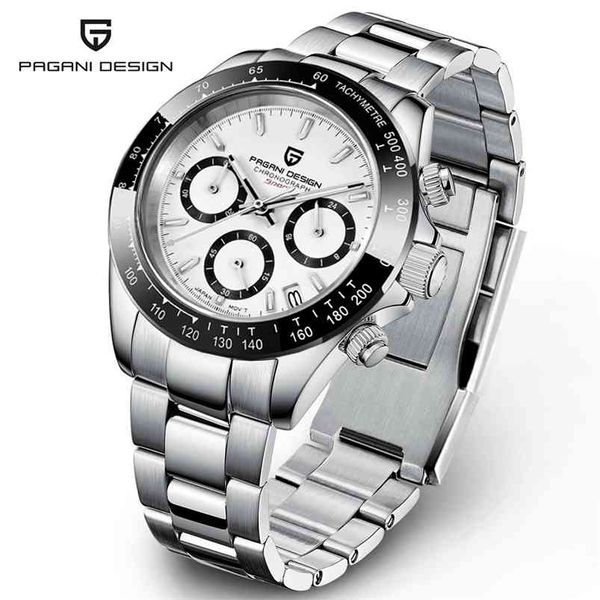 Pagani Design Top Brand Men's Sports Relojes de cuarzo Zafiro Acero inoxidable Cronógrafo impermeable Reloj de lujo Hombre 210804