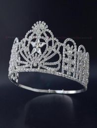 Pageant Crown Miss Teen USA High Quanlity Rhinestone Tiaras Bridal Wedding Haar Juwelen Accessoires Verstelbare hoofdband MO231226234069947