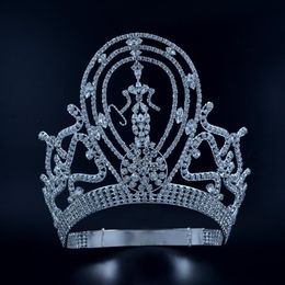 Pageant Crowns Tiaras Lager Ajustable Miss Pageant Ganadora Queen Weddal Weddal Princess Joyería para el cabello para fiesta de fiesta Headdre196l