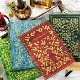 Pagina's/boek Antieke Boekhandel Serie Vintage Bloemen Hardcover Notebook Creatieve DIY Journal Decor Student Supplies Briefpapier