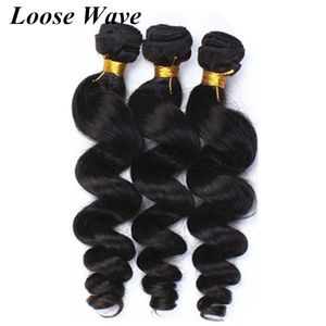 Bundles de cheveux brésiliens vierges tisse des cheveux humains 8-40 pouces vague lâche extensions de cheveux humains vierges non transformés