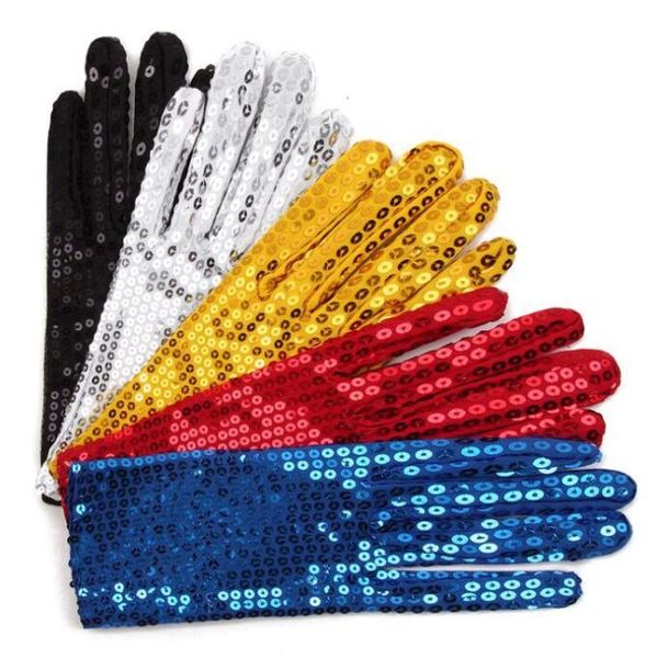 Gants à paillettes pour enfants, gants de scène à paillettes, mitaines de soirée, Costume de Performance, gants brillants de danse pour adultes PY2