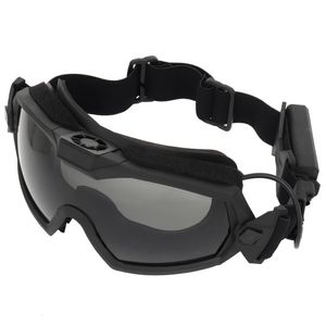 Lunettes de paintball Lens transparents Airsoft Goggles avec micro-ventilateur résistant à la protection oculaire résistant aux lunettes 231227