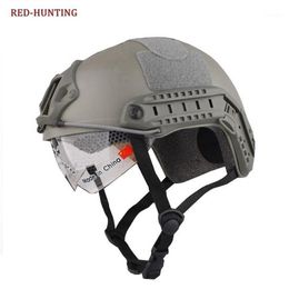 Paintball Military con casco protector Goggle Fast Cycling Gear Mask Face Light Protecti Caps Máscaras