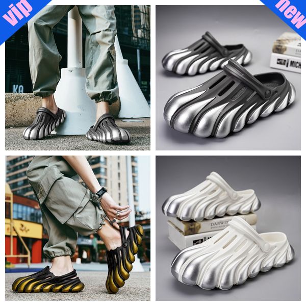 Peint à cinq chaussures de trou de dragon d'or de la griffe eva avec un pied en sensation de sandales épaisses chaussures de pantoufles respirantes 40-45 Sneaker Sneaker Sports Trend Fashion White 2024