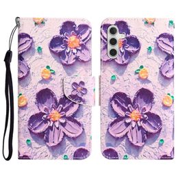 Case de cuero pintado para Apple iPhone 14 13 12 PRO MAX 11 PRO XS MAX XR X 7 8 Plus Cubierta de teléfono de la billetera