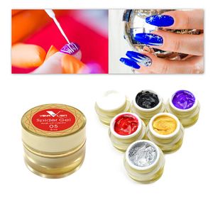 Peinture gel Nail Art uv led 5ml professionnel peinture à ongles gel vernis uv couleur gel laque gaufrage tirer ligne araignée gels