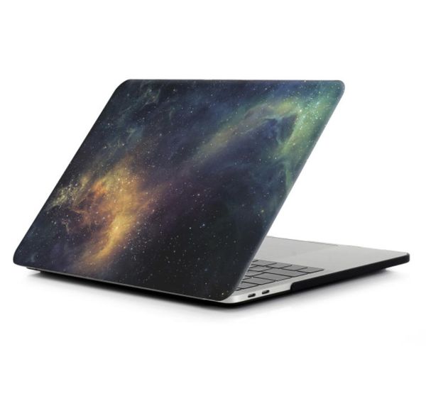 Housse de protection rigide pour ordinateur portable avec motif ciel étoilé/marbre/camouflage pour MacBook Pro 13'' A1706 A1989 avec barre tactile