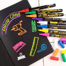 Schilderpennen 10 mm Vloeibare Krijt Marker Meerkleurige Uitwisbare Markeerstiften Pak voor Schoolbord LED Schrijfbord Glazen Venster 230807