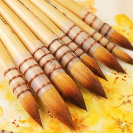 Zuid-Korea artsecret college-niveau rode dikke aquarelborstel log rod nylon aquarelborstel 15rt 230706