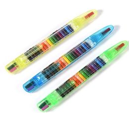 Bolígrafos de pintura, crayón de 20 colores, lápiz de color para dibujo de estudiantes, arte multicolor Kawaii para niños, regalo, suministros de papelería escolar GC6855079433