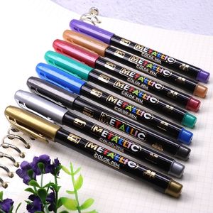 Schilderen Pennen 8 Kleuren set Metalli Paint marker Pen Art Marker pen mark schrijven Briefpapier Student Kantoor schoolbenodigdheden Kalligrafie pe 230807