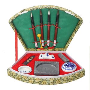 Painting Pens Creative 1PC Chinese Calligraphy Kit Four Treasures Set Writing Brush Pen Ink Mixing Inkstone Tool 230706