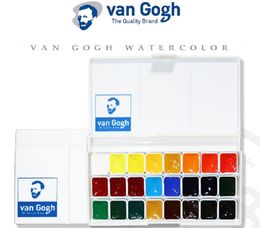 Peinture Stylos Holland importe Van Gogh peinture aquarelle 24 couleurs 05ml1ML solide acuarelas peinture art fournitures 230706