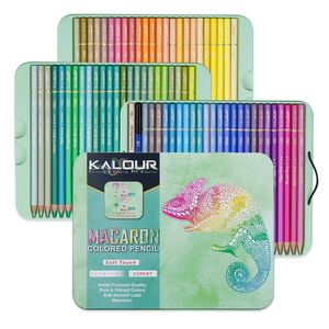 Painting Pens KALOUR 72 Piece Macaron Colored Pencils Set Iron Gift Box Soft Wood Drawing Pencil Set For Artist Coloring Art Supplies 230807