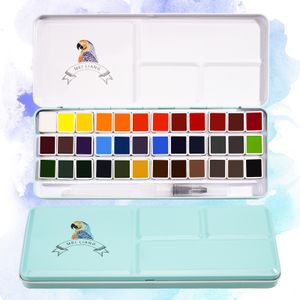 Stylos de peinture MeiLiang Set de peinture aquarelle 3648 couleurs vives dans une boîte de poche avec anneau en métal et pinceau pour étudiant enfant débutant 230706