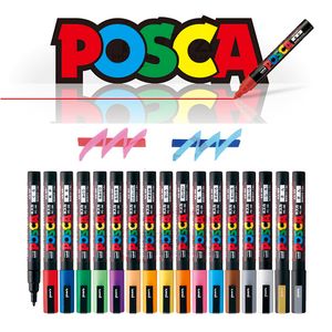 Painting Pens UNI POSCA Marker Pen PC3M POP Poster Advertising Art Supplies Office Student Painting Anime HandPainted Stationery Graffiti 230825