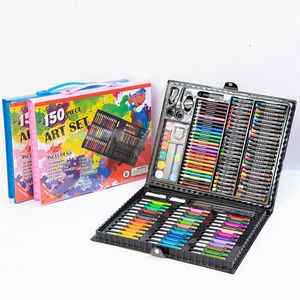 Fournitures de peinture 150 pièces ensemble d'art pour enfants dessin pour enfants stylo de couleur à l'eau Crayon huile Pastel outil papeterie 230826